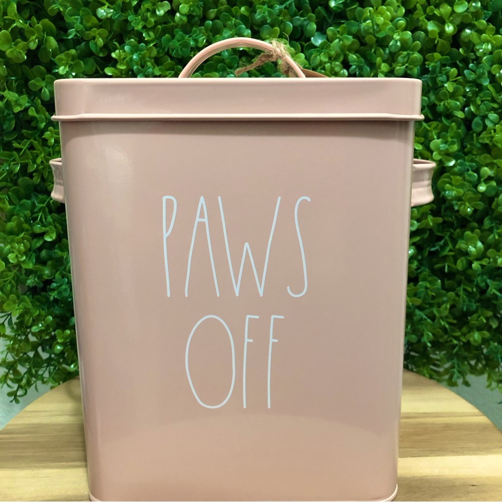 Rae Dunn “PAWS OFF” metal canister